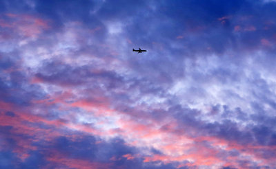 Jumbo Jet Sunset Flight