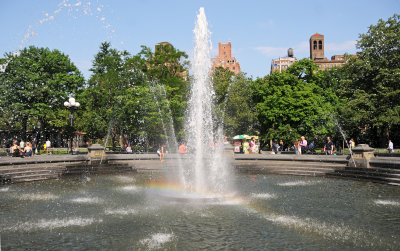Approaching Summer Solstice - Rainbow at the Bottom of the Fountain