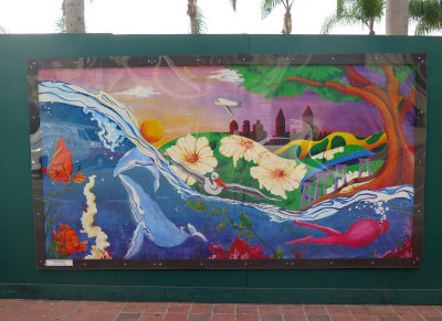 Life in Sunny Diego  Construction Site Mural by Charlene Mosley