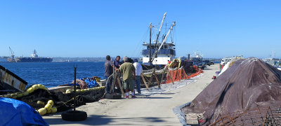 Mending Nets - G Street Fishing Boat Pier