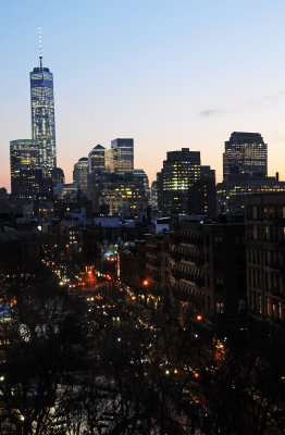 Early Evening Skyline of Downtown Manhattan 