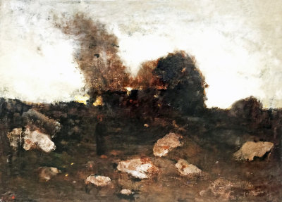 Landscape at Daybreak - Oil on Canvas