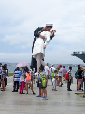 'The Kiss' near the Midway Aircraft Carrier