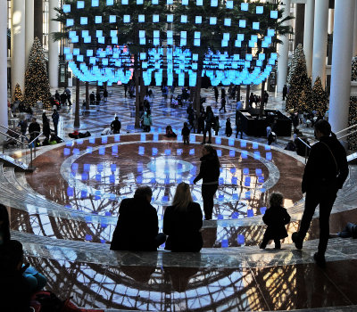 Interactive Holiday Lights at the Winter Palace Palm Court