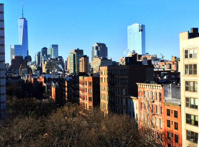 Downtown Manhattan Skyline with Below 0 Temperatures