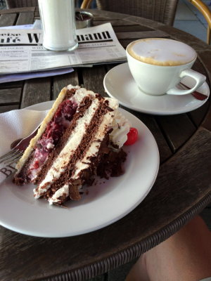 Deggendorf. Black Forest cake.