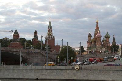 Kremlin and St. Basil's Cathedral, Moscow.