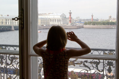 View on Vasilyevsky Island from Hermitage Museum, St.Petersburg.