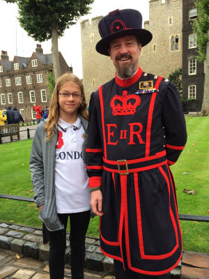 Edward and a Beefeater.