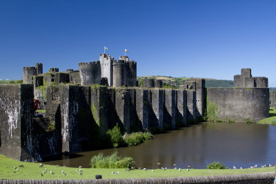 Caerphilly Castle, Wales.