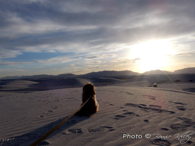 Casey at White Sands N.M. Watching the Sunset