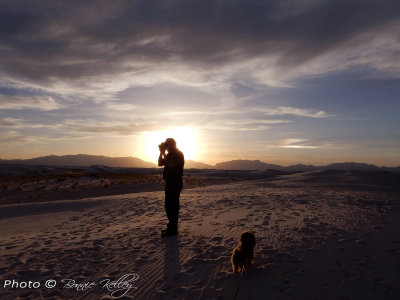 Casey at White Sands N.M. with Dad