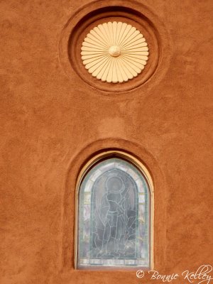 Old San Miguel Mission Window and Decoration