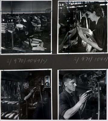 Workers in a shoe factory