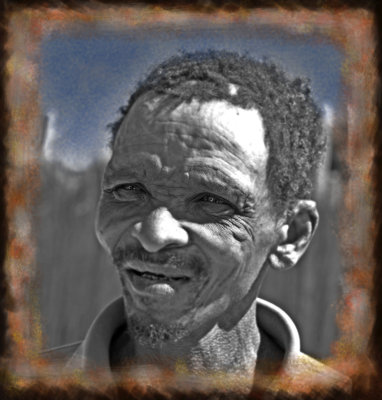 San man, Kalahari Desert, Namibia, 2012