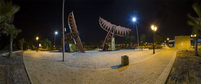 Ashkelon promenade at night