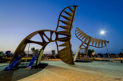 Ashkelon Whales garden at dawn