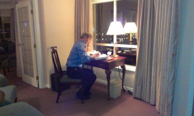 Office part of hotel suite