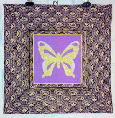 Reverse Applique Butterfly Cushion