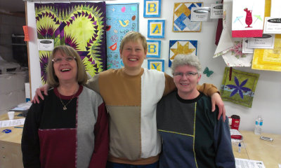 flatlock sweatshirt class with Jane & Sheila