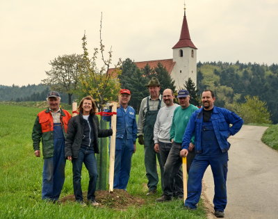 2011: Pflanzung einer Kirschbaumallee zu Ofenbacher Kirche
