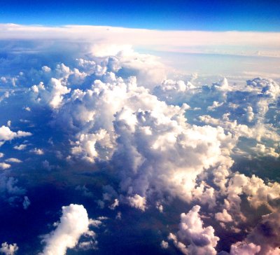 clouds from flight