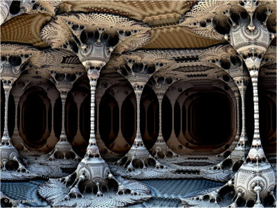 Computer-generated fractal-work