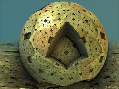 Computer-generated fractal-work