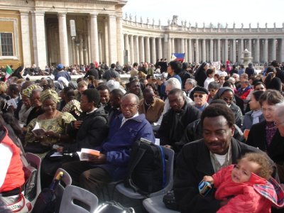 Many Ghanaians found their way to Rome to participate in the activities. Dery had time to meet with them all.  