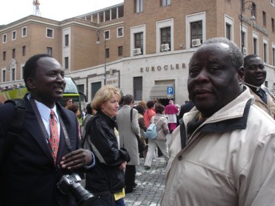 Many Ghanaians found their way to Rome to participate in the activities. Dery had time to meet with them all. 