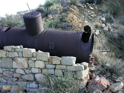 Boiler...built fire under it with wood.