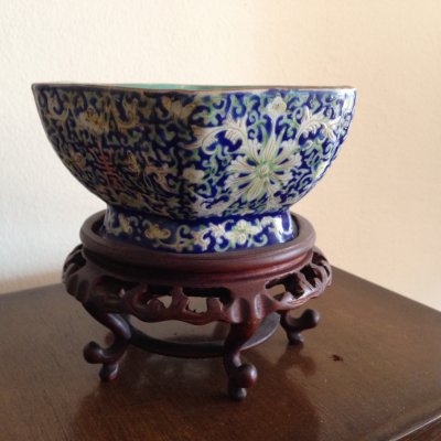 Bowl on Wooden Stand