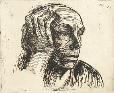 Self Portrait -- 1921 by Kathe Kollwitz