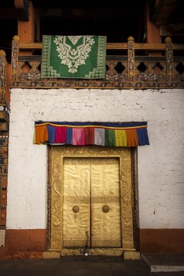 Closed, golden doors