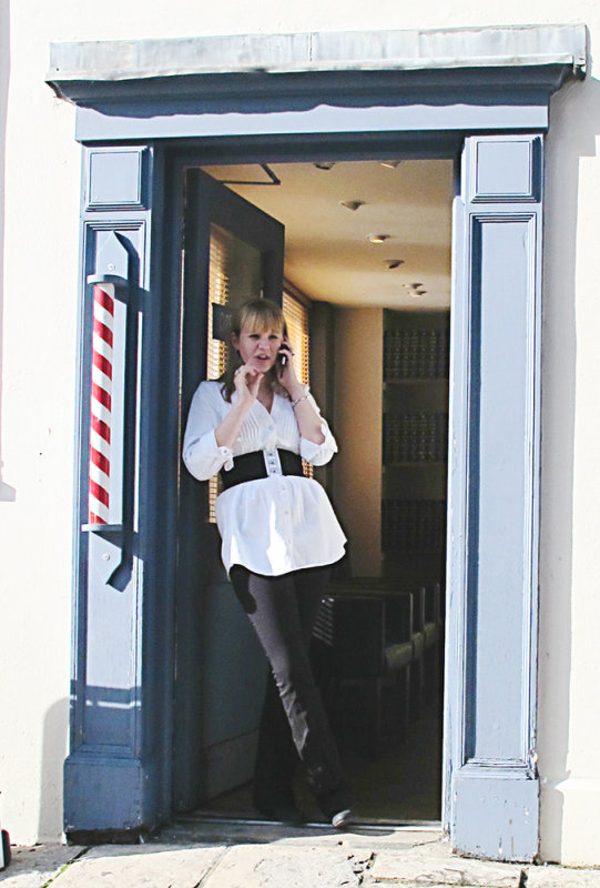 Cooper country - in a Dorset doorway