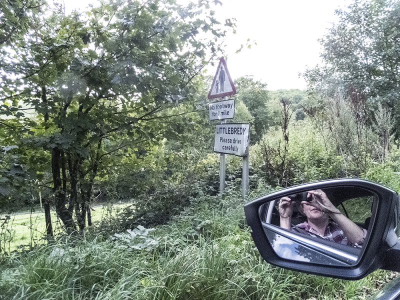Entering Littlebredy (photo by my wife)