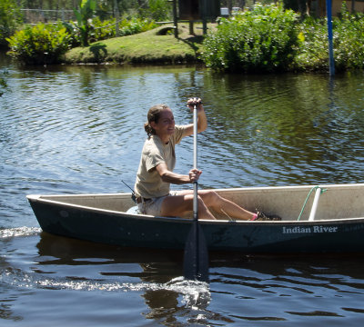 Lady with canoe