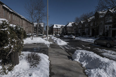 A snowy street