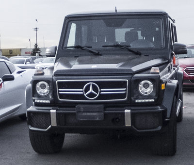  Mercedes series G wagon, about $120,000 