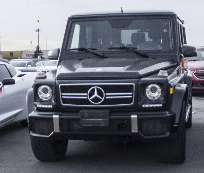 Mercedes series G wagon, about $120,000