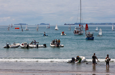 Middle of Spring in NZ but these championships are still called the Winter Champs!! 
Every year this yachting championship is held at the Murrays Bay sailing club for young members