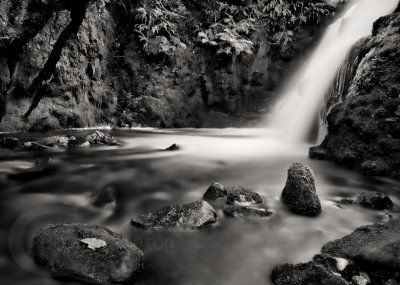 Vennford brook waterfall on Dartmoor