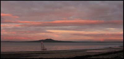 The sun was setting in the west behind me 
And as you can see here,
We often get gorgeous skies reflecting in the east 