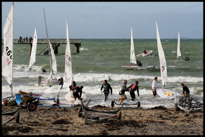 One of my favourite photos I took in 2010 as the Laser yachts were coming ashore after the Winter Champs
