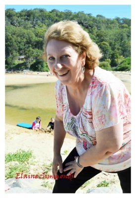 After a walk along the beach with 
a couple of friends, I snapped this 
informal shot of Debra as she climbed up
a mound.
