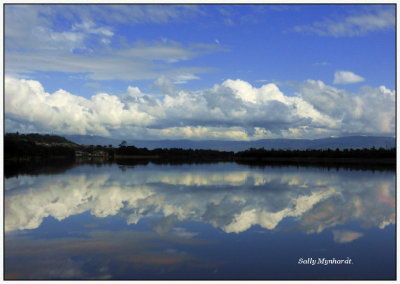 Cloud reflections on Lake Illawarra.

Taken on a fine spring morning.
