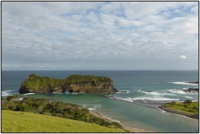 The Hole In The Wall.
I spent 2 weeks holidaying with family here.
It is untouched and situated in the rural homelands
of the Eastern Cape, South Africa.
The local people believe that the hole was
formed when the sea spirit fell in love with
a young maiden from the land and pulled her through the rock and out to sea.
They believe the young couples spirit is in the water
surrounding this great rock