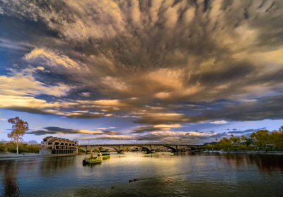 Clouds over the London bridge