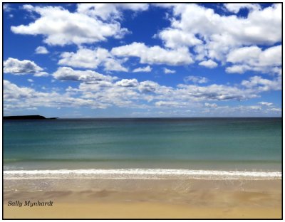 A calm morning. Sun sea and clouds! How lucky we are to have this perfect beach on our doorstep.