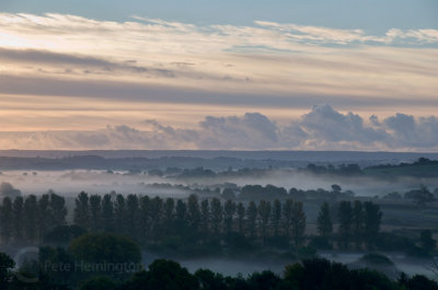 Morning mist over teh Culm valley near Bradninch